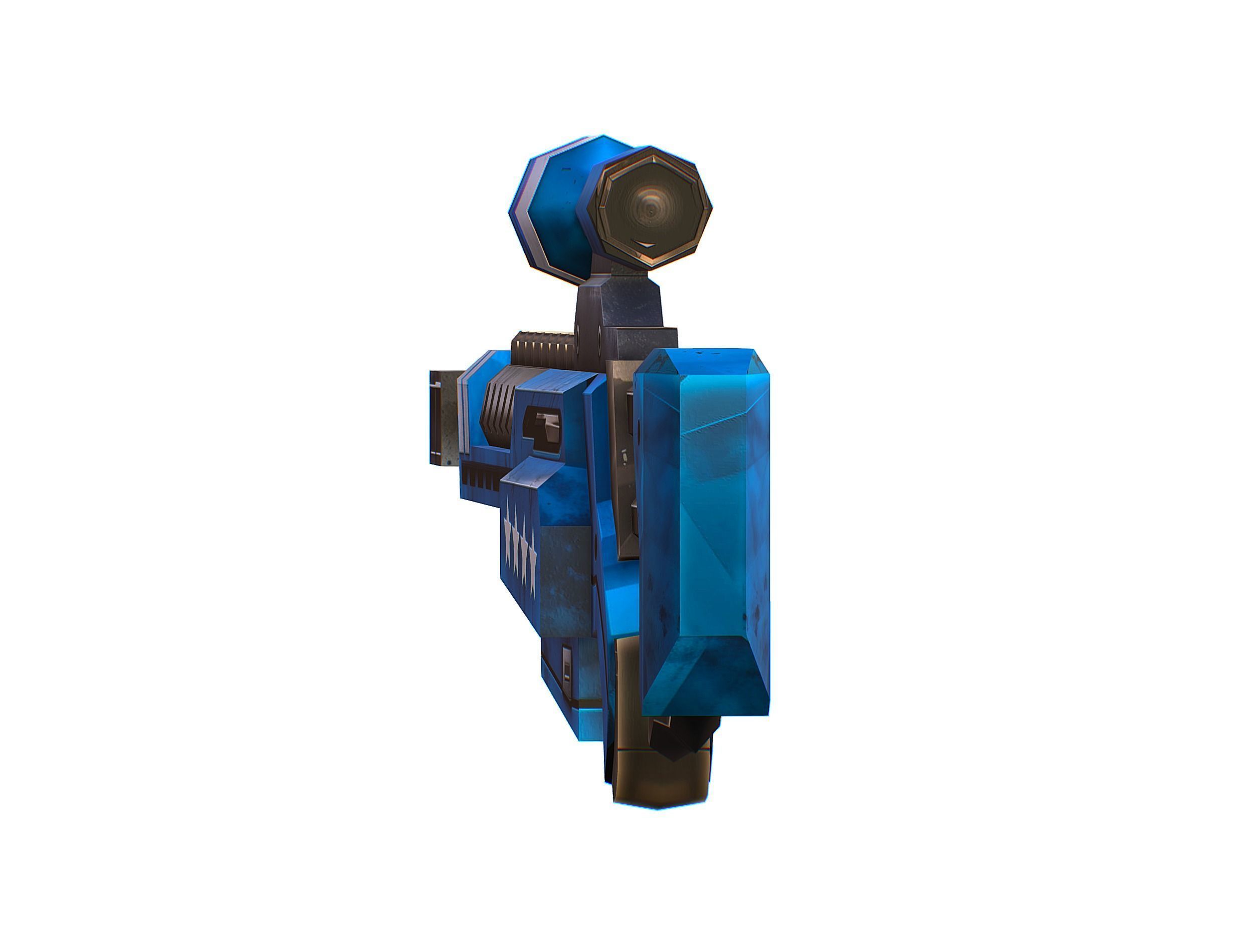 LowPoly Cartoon Sci-Fi Sniper Rifle Future Low-poly 3D model_14