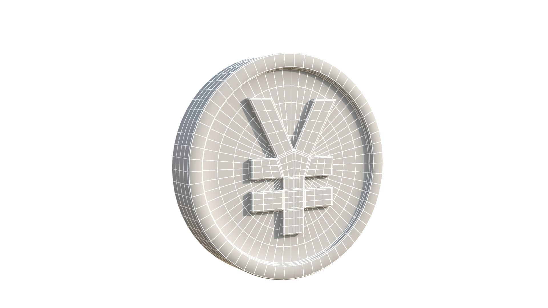 Japanese Yen Coin 3D model_8