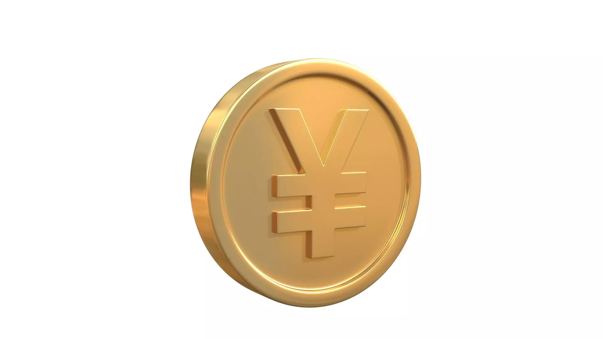 Japanese Yen Coin 3D model_0
