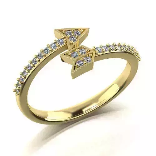 ring arrow with diamonds 
