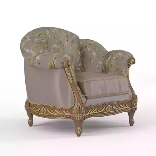 Pattern fabric armchair by Modenese 3D model Pattern fabric armchair by Modenese 3D model