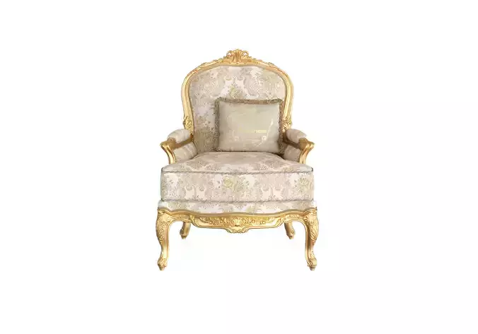 Timeless pattern white armchair by Modenese