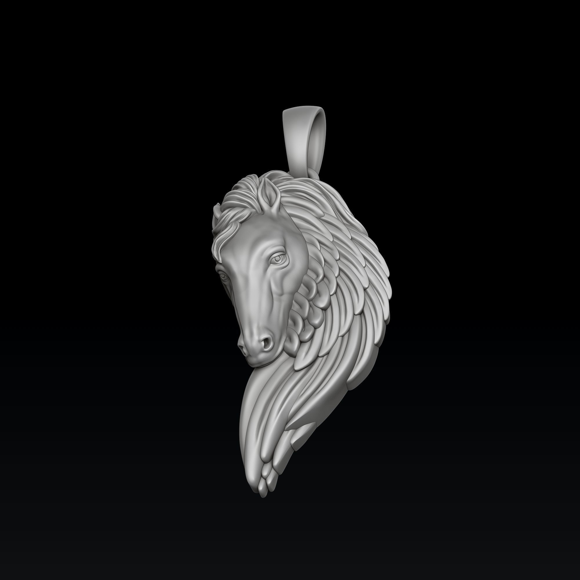 Pegasus Pendant 3D print model_7