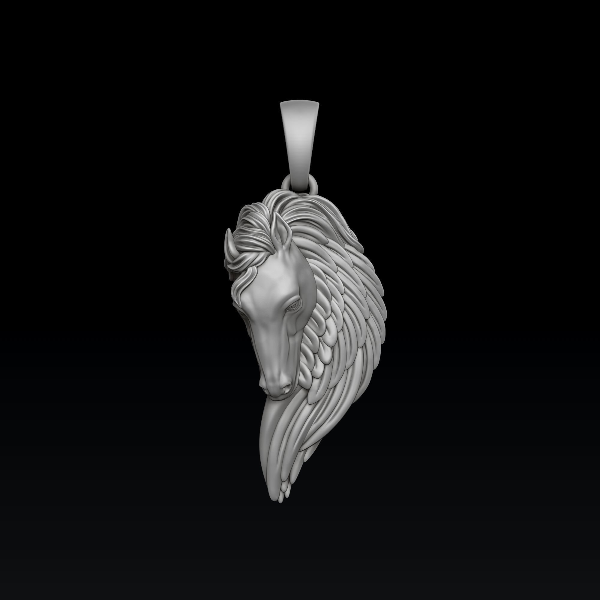 Pegasus Pendant 3D print model_4
