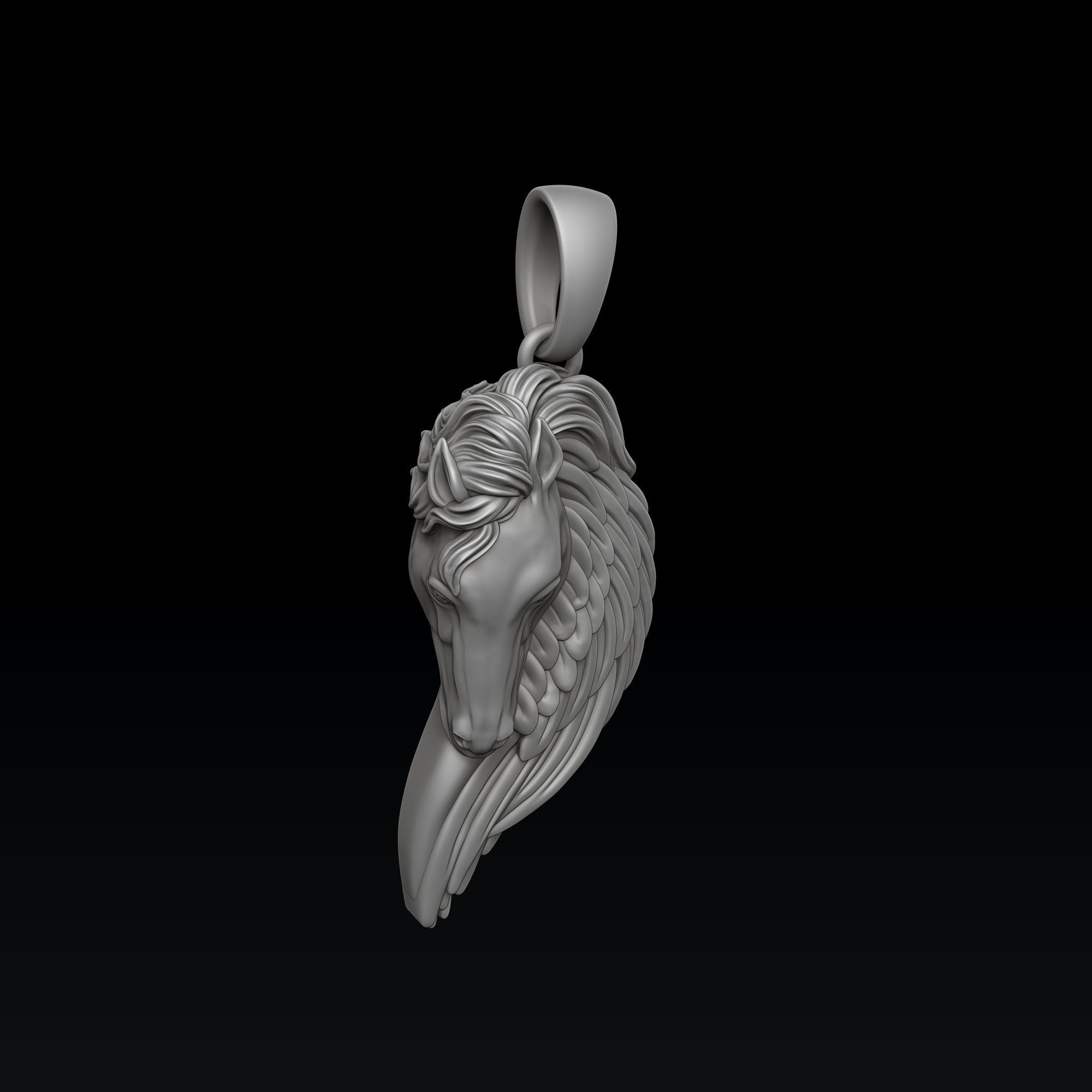 Pegasus Pendant 3D print model_2