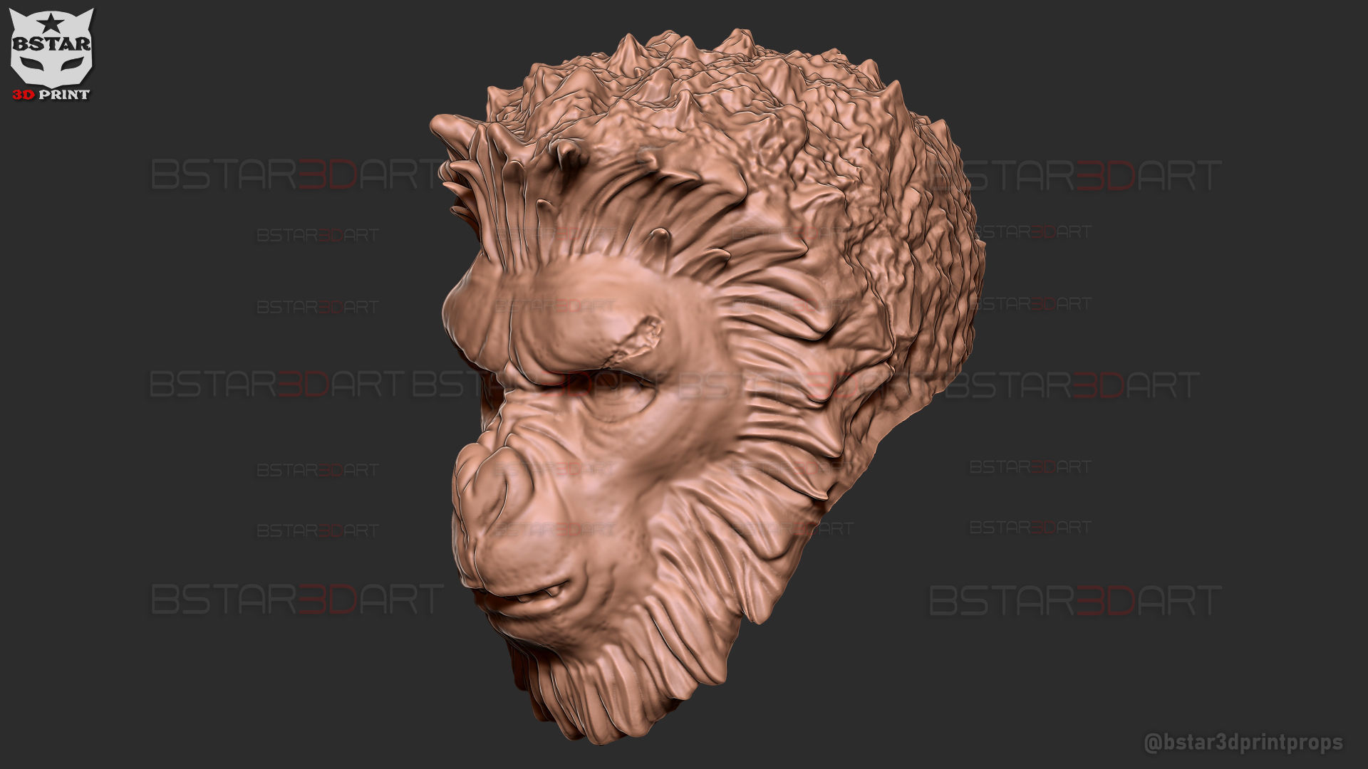 Monkey Man Mask -Dev patel Cosplay for Halloween prop 3D print model_11