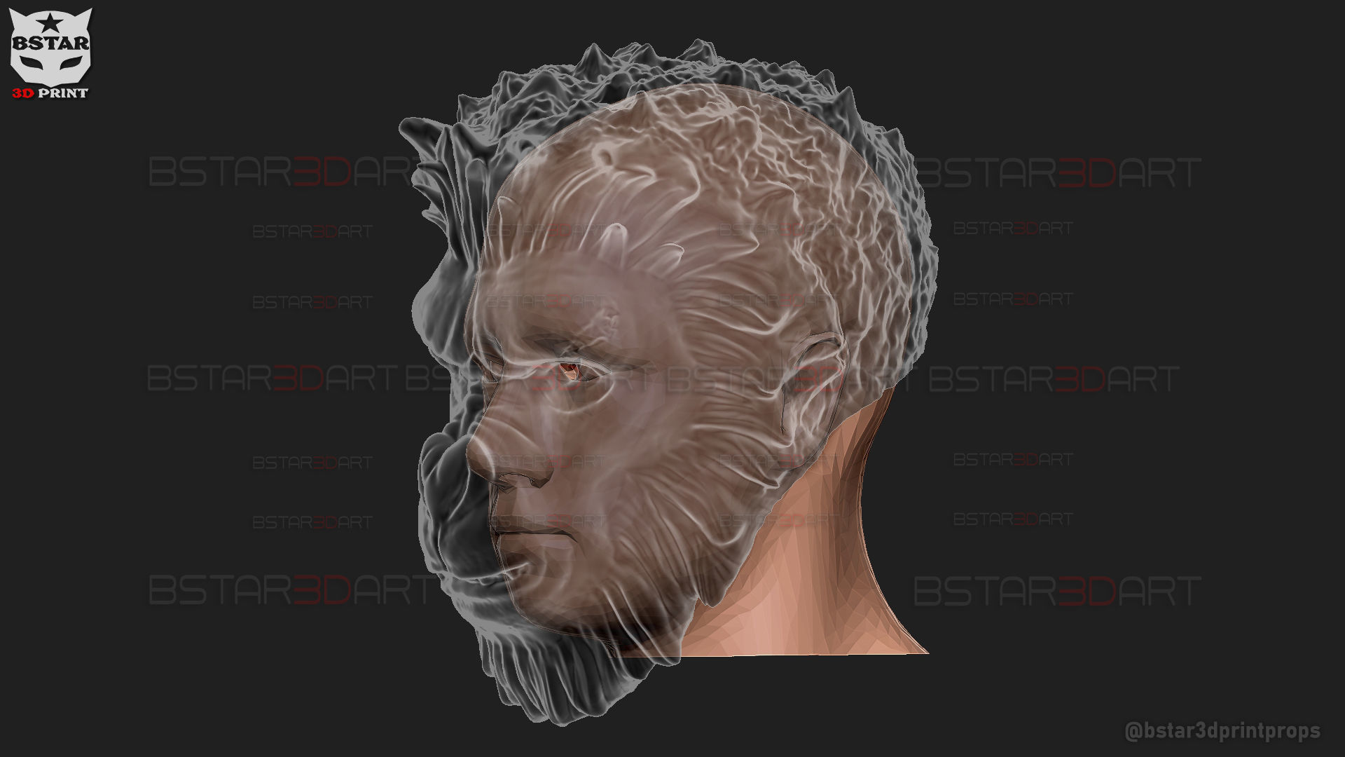 Monkey Man Mask -Dev patel Cosplay for Halloween prop 3D print model_18