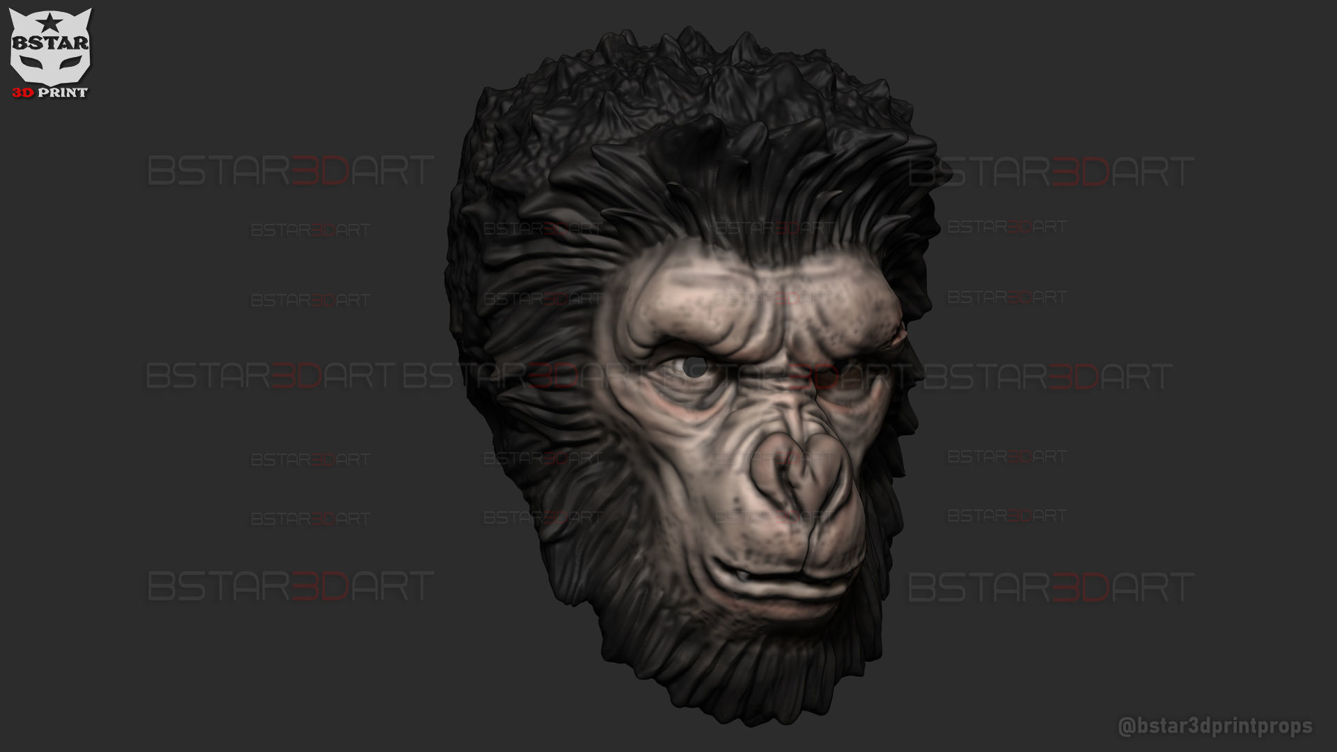 Monkey Man Mask -Dev patel Cosplay for Halloween prop 3D print model_9