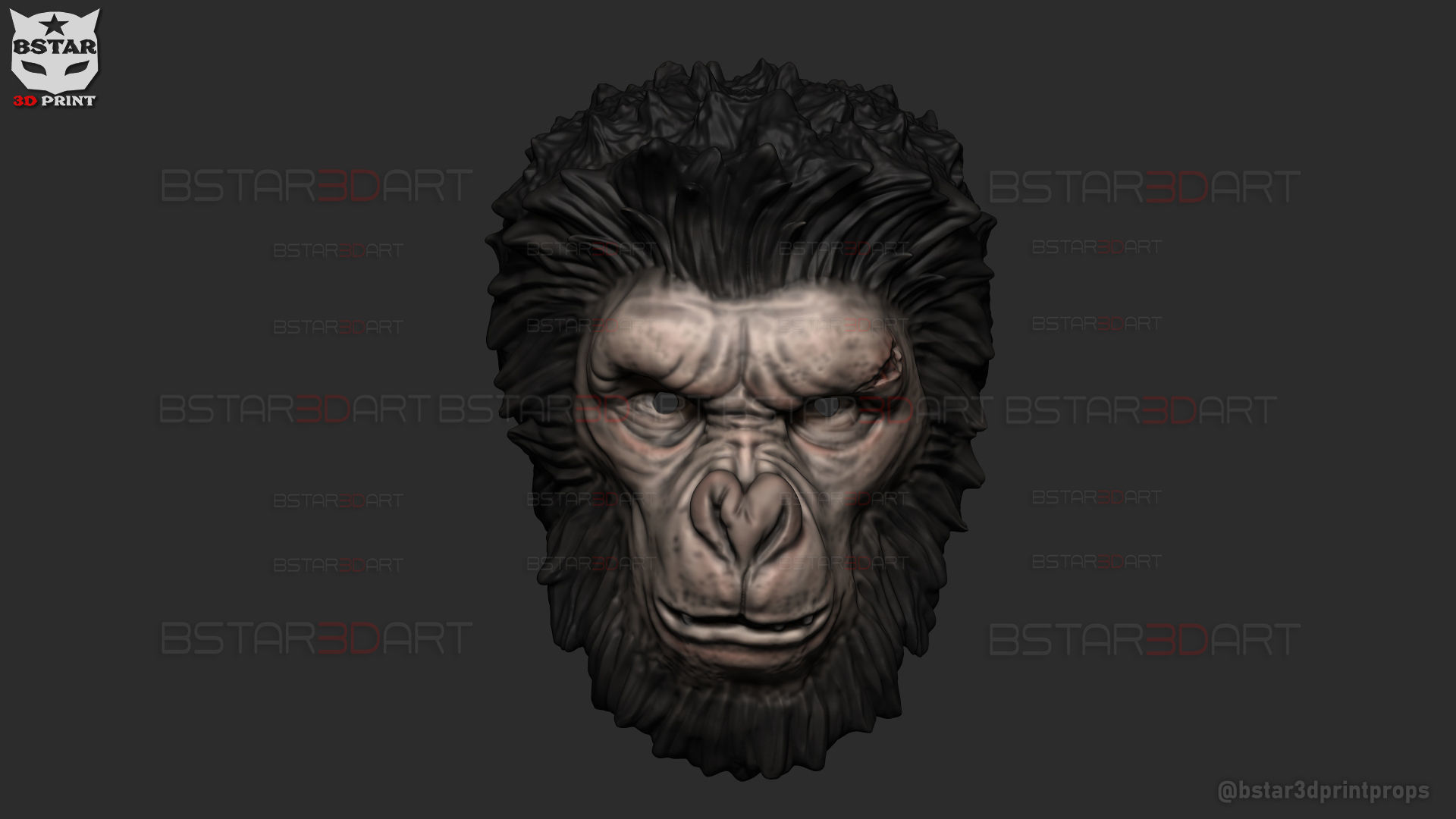 Monkey Man Mask -Dev patel Cosplay for Halloween prop 3D print model_3