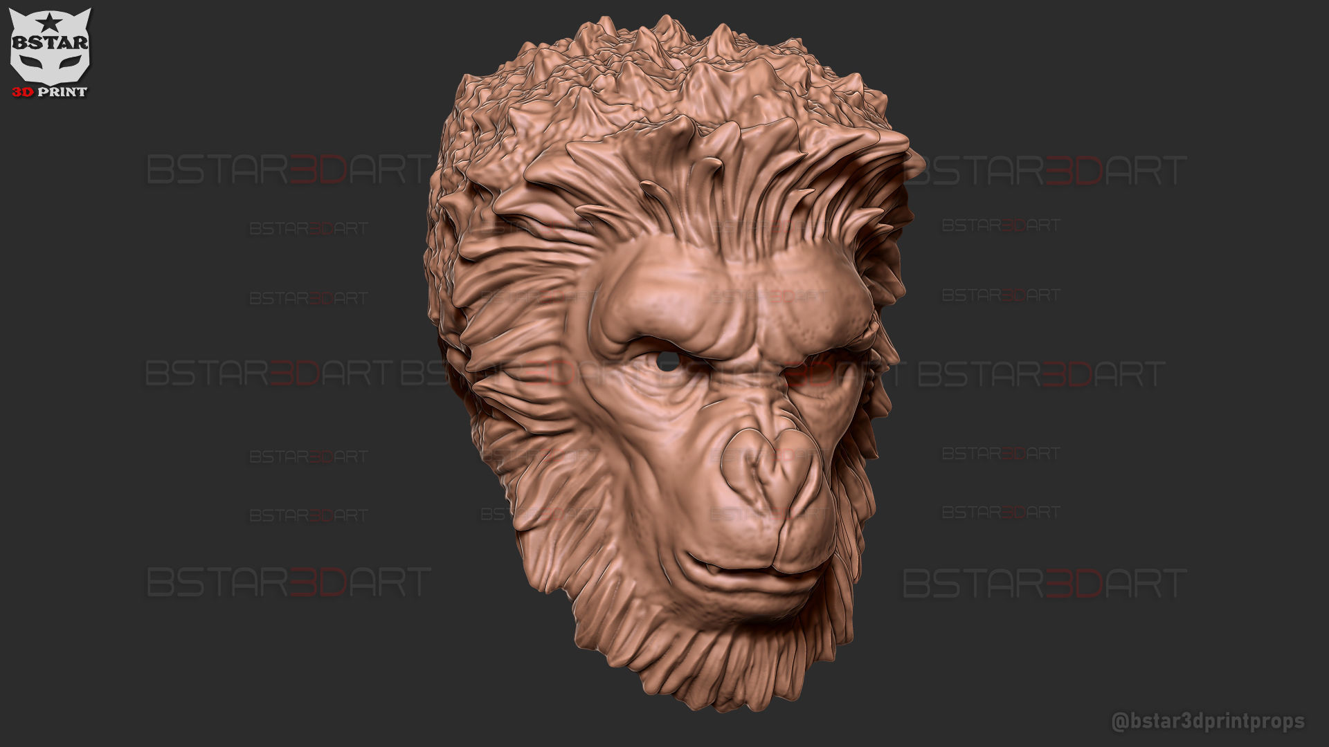 Monkey Man Mask -Dev patel Cosplay for Halloween prop 3D print model_16