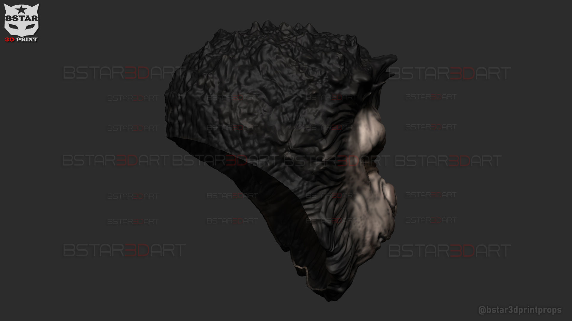 Monkey Man Mask -Dev patel Cosplay for Halloween prop 3D print model_8