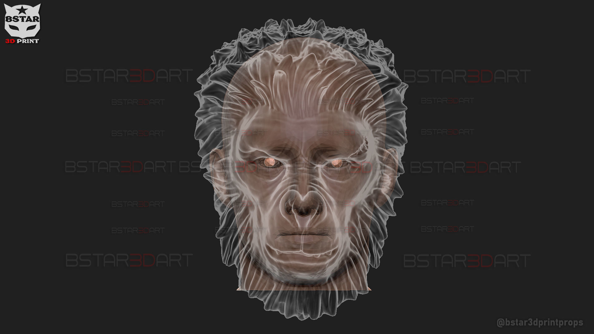 Monkey Man Mask -Dev patel Cosplay for Halloween prop 3D print model_17
