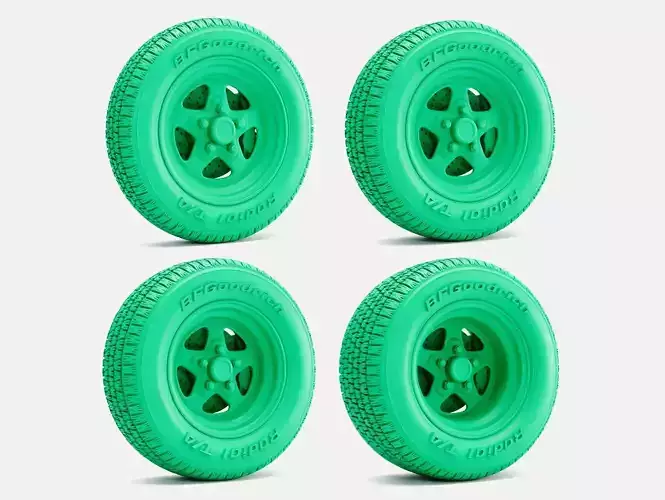 15x5 15x7 15x8 15x10 Weld Pro Star Wheels BFGoodrich Tires 3D print model