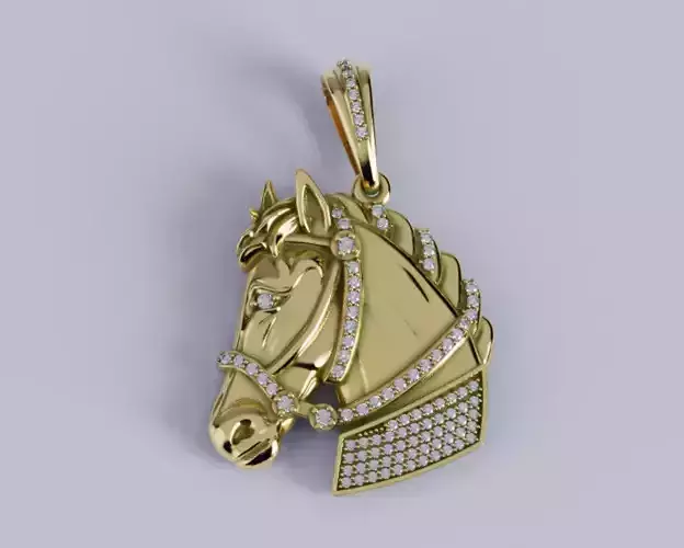 Horse Pendant Diamons - Dije Caballo Diamantes 3D print model