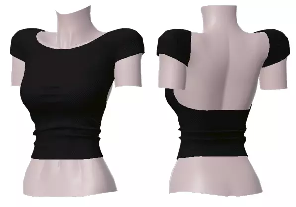 BACKLESS TOP Low-poly 3D model_0
