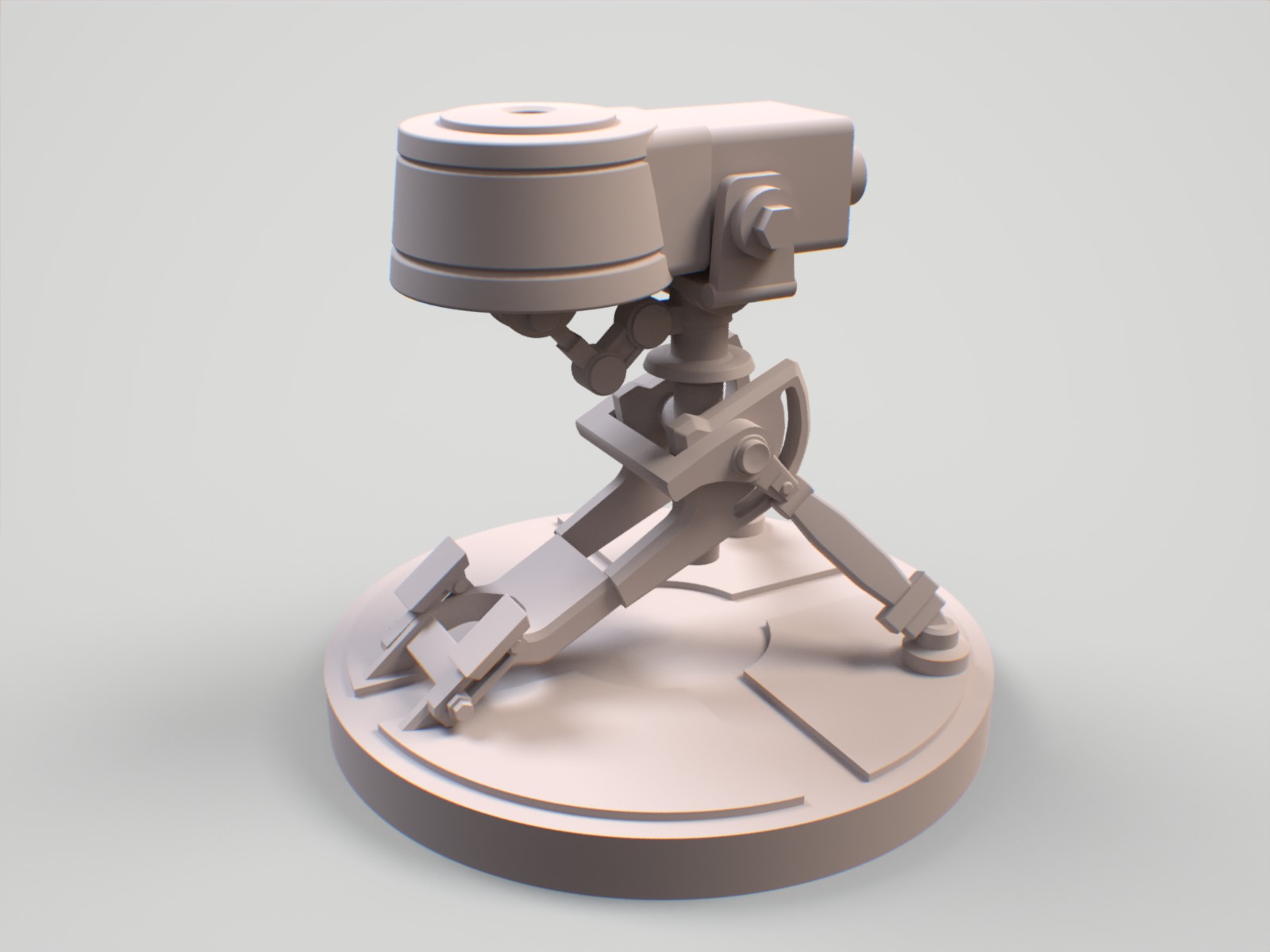 Team fortress 2 first level sentry miniature 3D print model_29