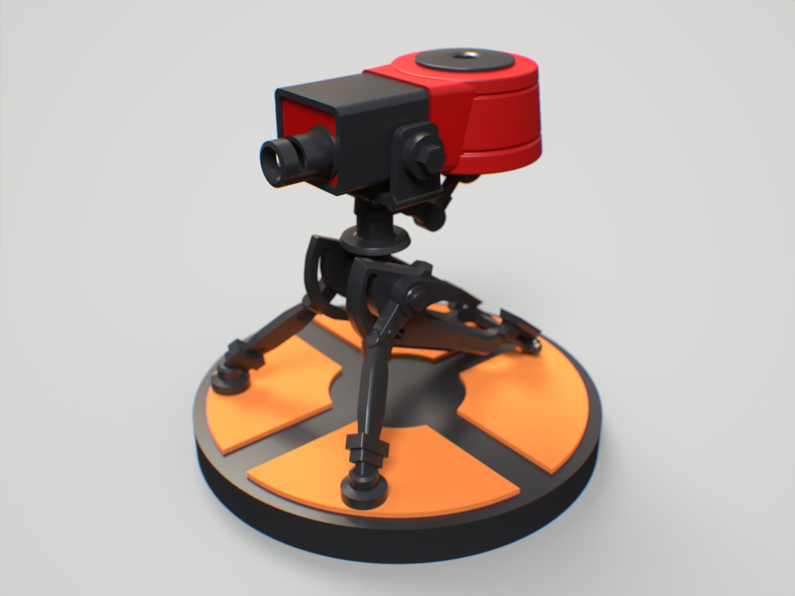 Team fortress 2 first level sentry miniature 3D print model_4