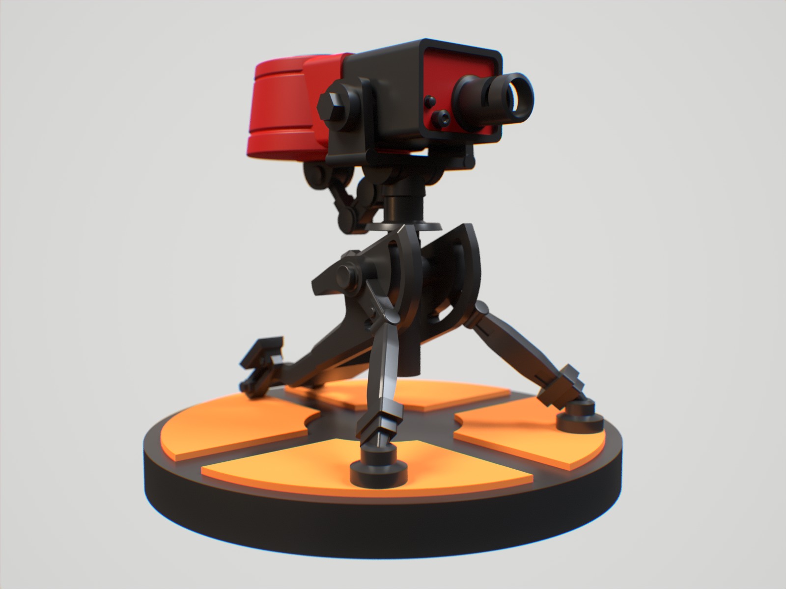 Team fortress 2 first level sentry miniature 3D print model_3