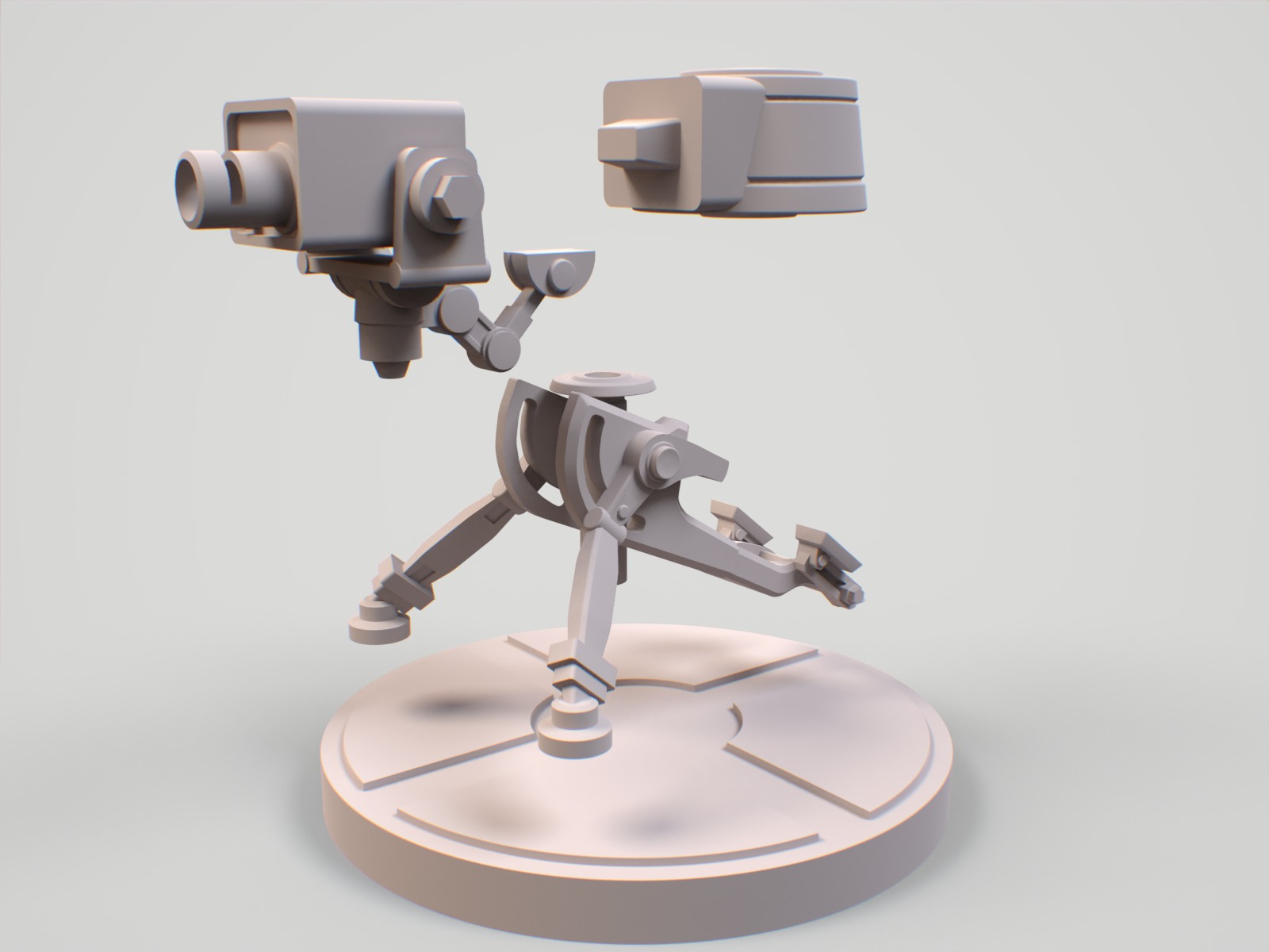 Team fortress 2 first level sentry miniature 3D print model_2