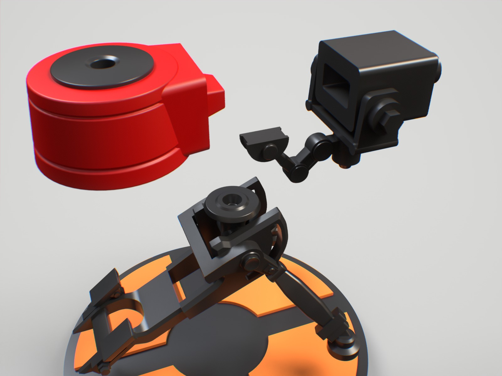 Team fortress 2 first level sentry miniature 3D print model_19