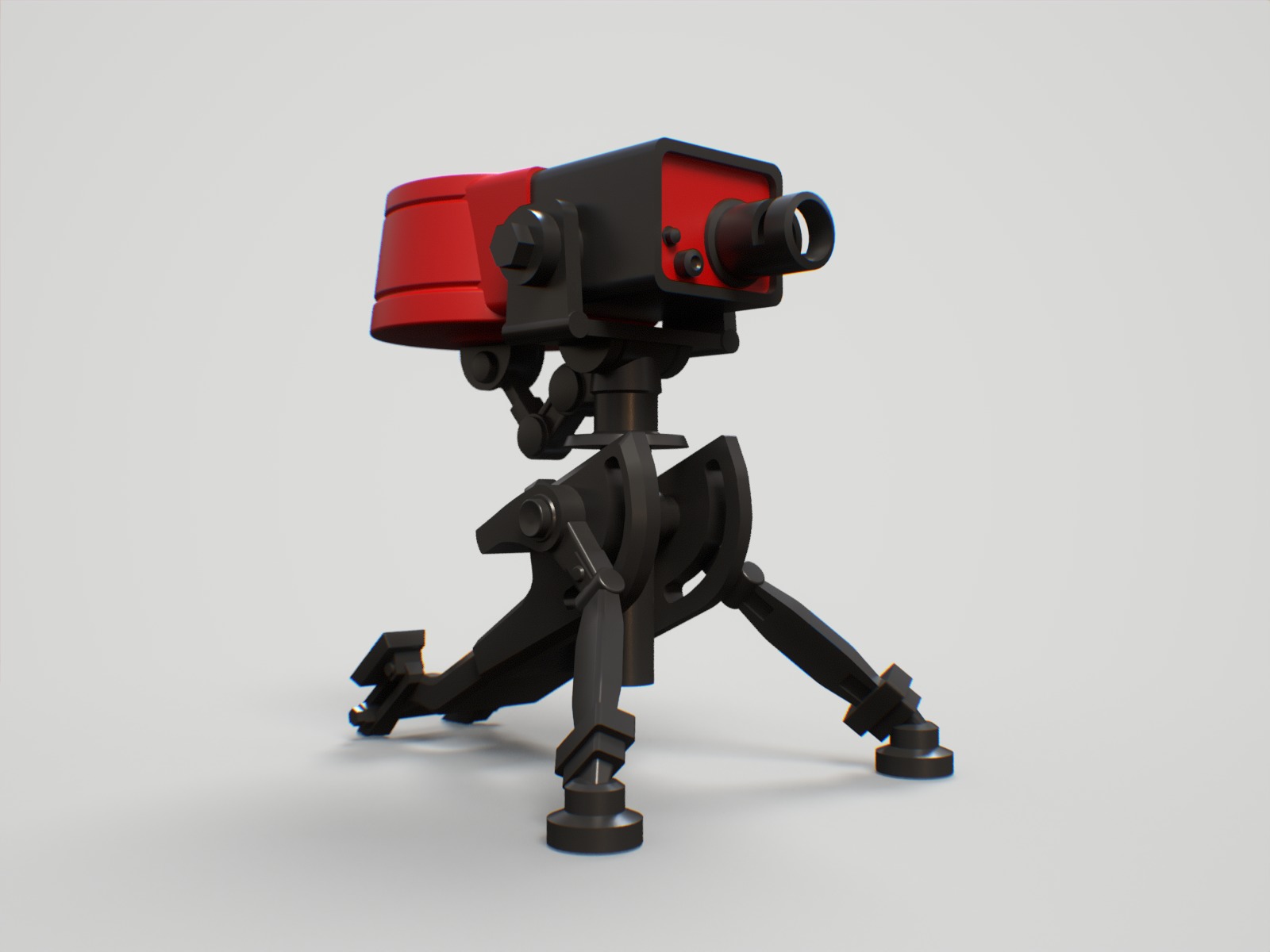 Team fortress 2 first level sentry miniature 3D print model_17