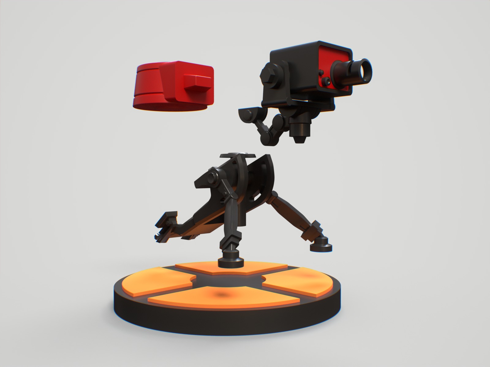 Team fortress 2 first level sentry miniature 3D print model_18