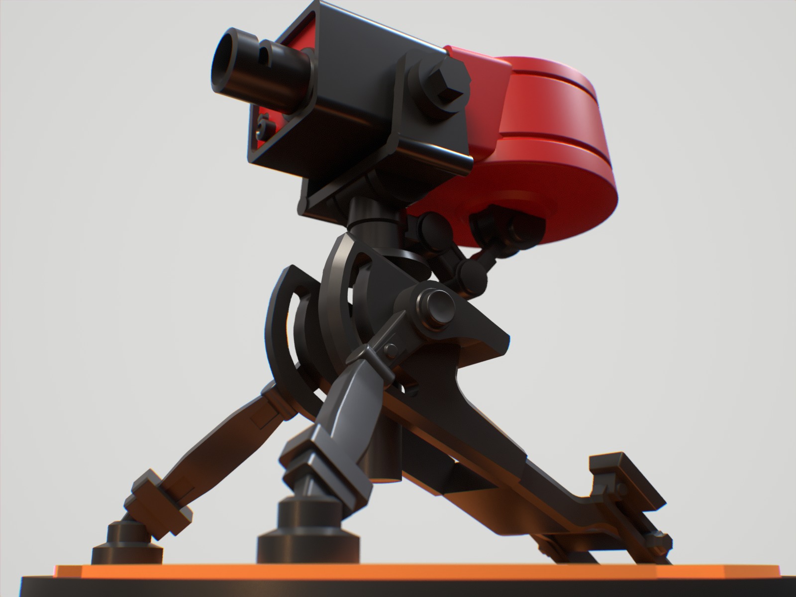 Team fortress 2 first level sentry miniature 3D print model_15