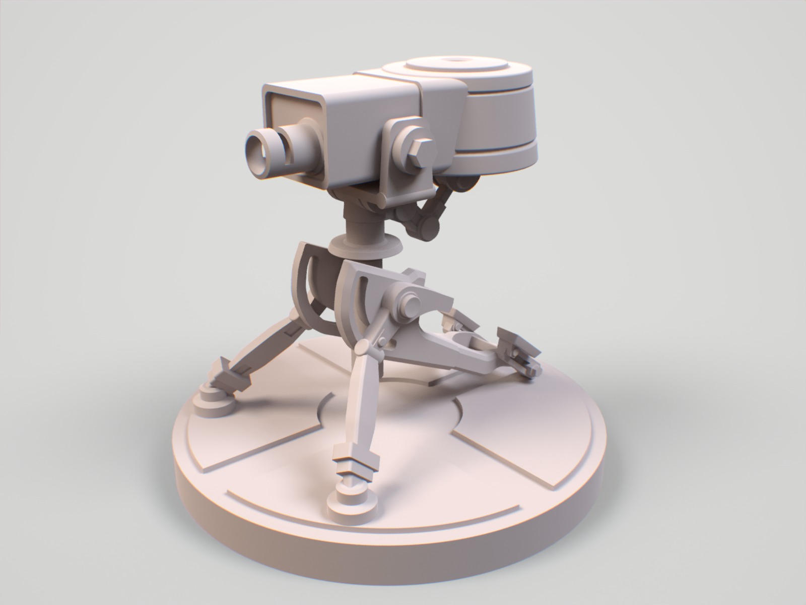 Team fortress 2 first level sentry miniature 3D print model_28