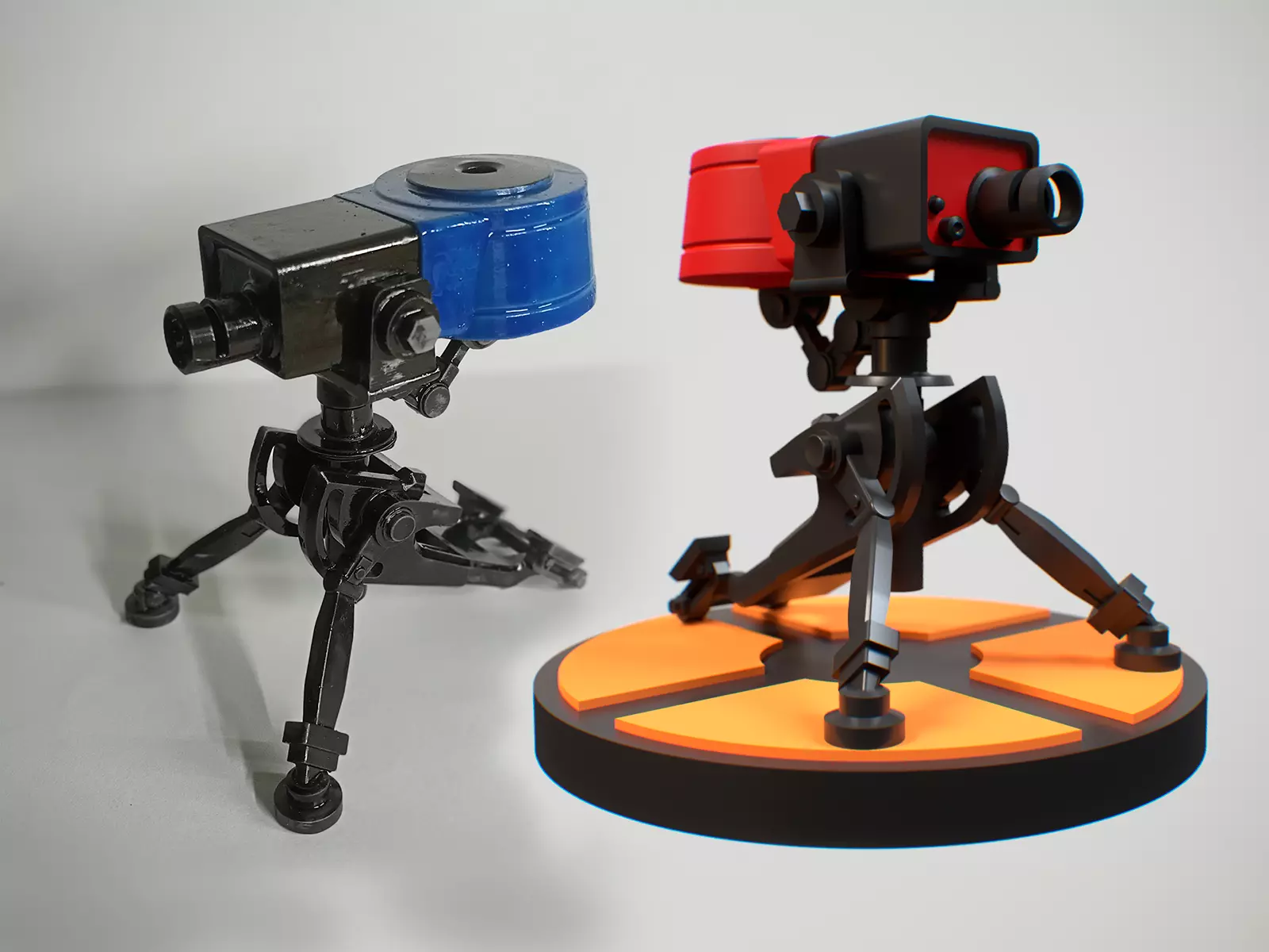 Team fortress 2 first level sentry miniature 3D print model_0