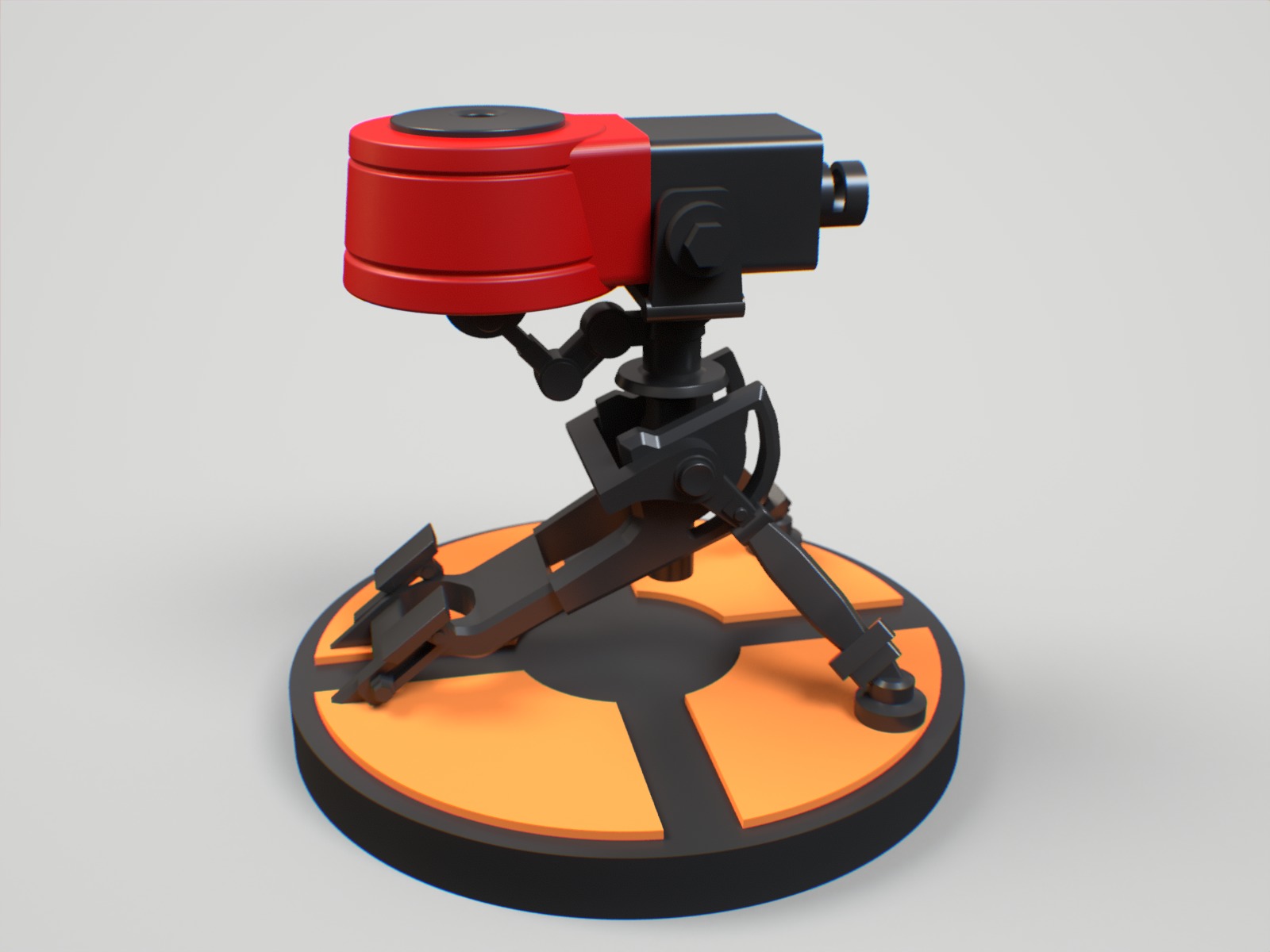 Team fortress 2 first level sentry miniature 3D print model_14