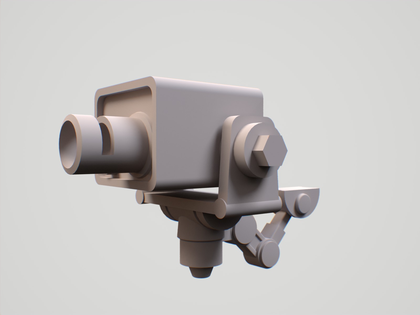 Team fortress 2 first level sentry miniature 3D print model_21