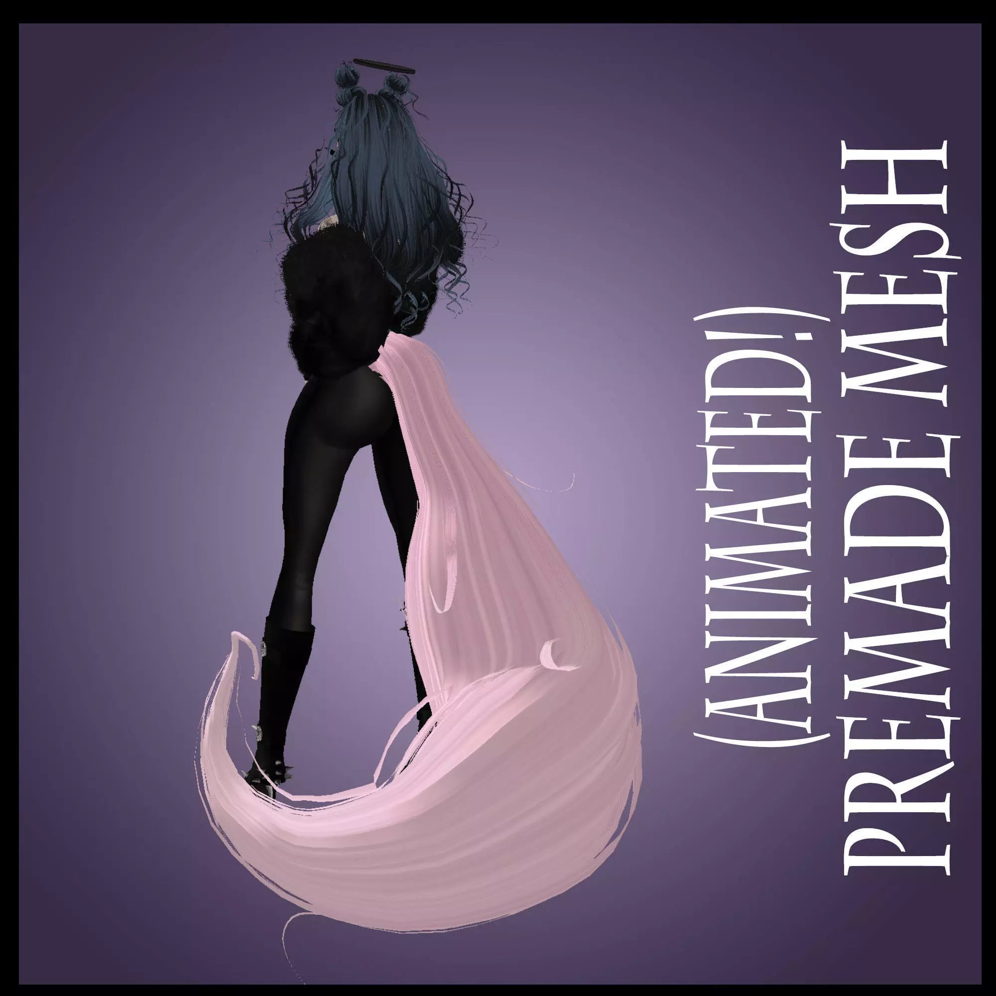 Animated Fox Tail Mesh for IMVU Low-poly 3D model