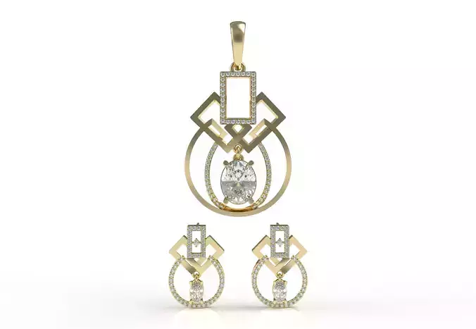 Diamond Pendant Set 01