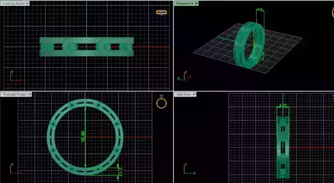 GOLD PLATED GENTS RING 