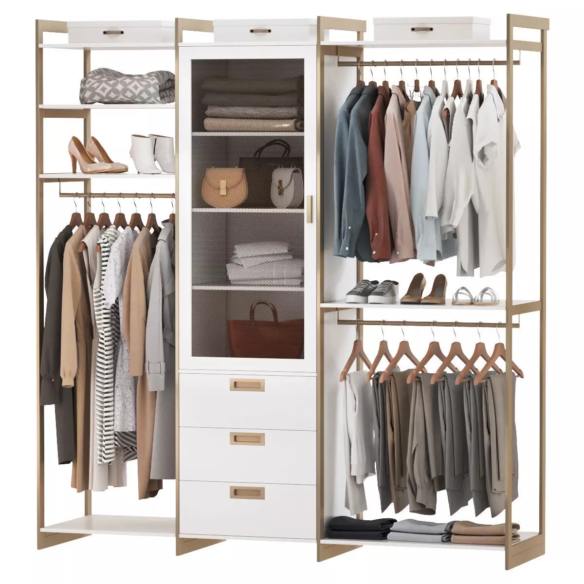 Wardrobe Hanging Wardrobe Everyday System Clothes Decor 3D model