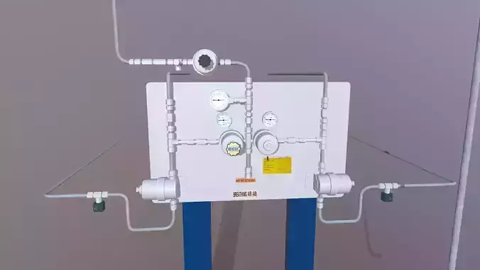 Flow Meter Low-poly 3D model