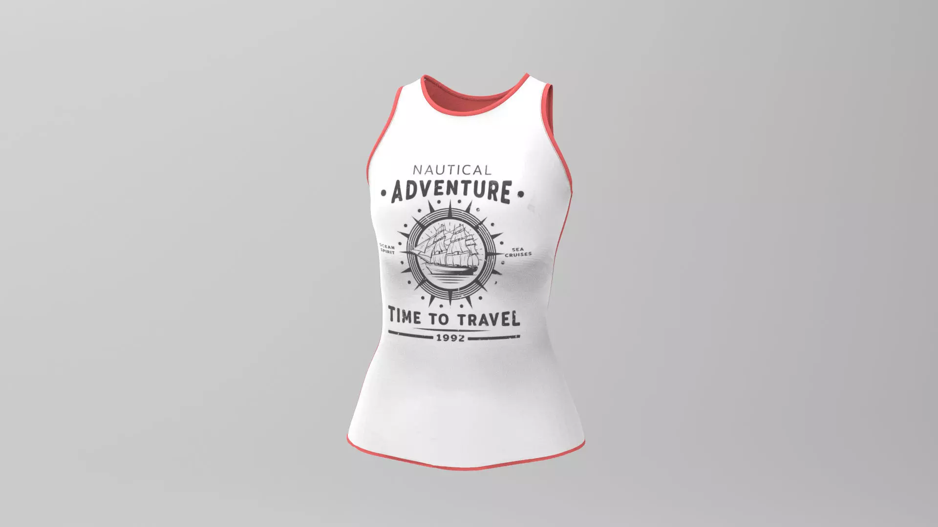 Women Tank Top 3D Model 3D model