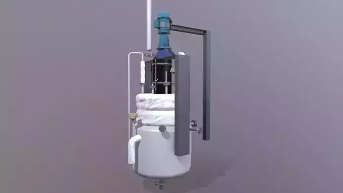 Reactor System Low-poly 3D model