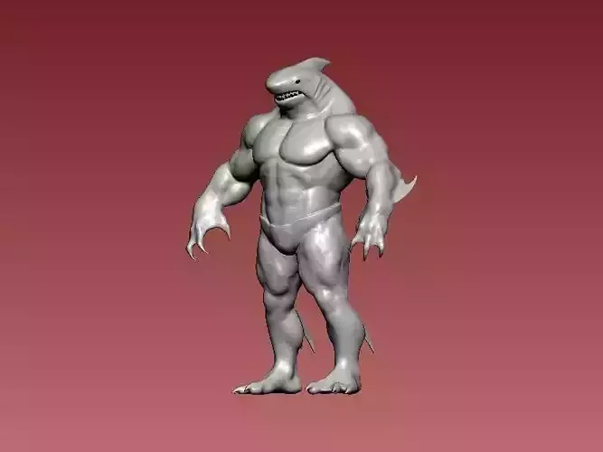 Wereshark Great White Shark Monster - 3D print