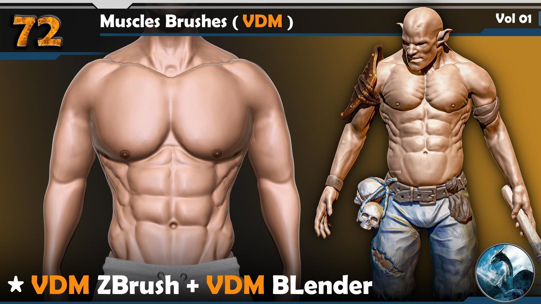  122 VDM Muscles Brush Bundle 3D model_3