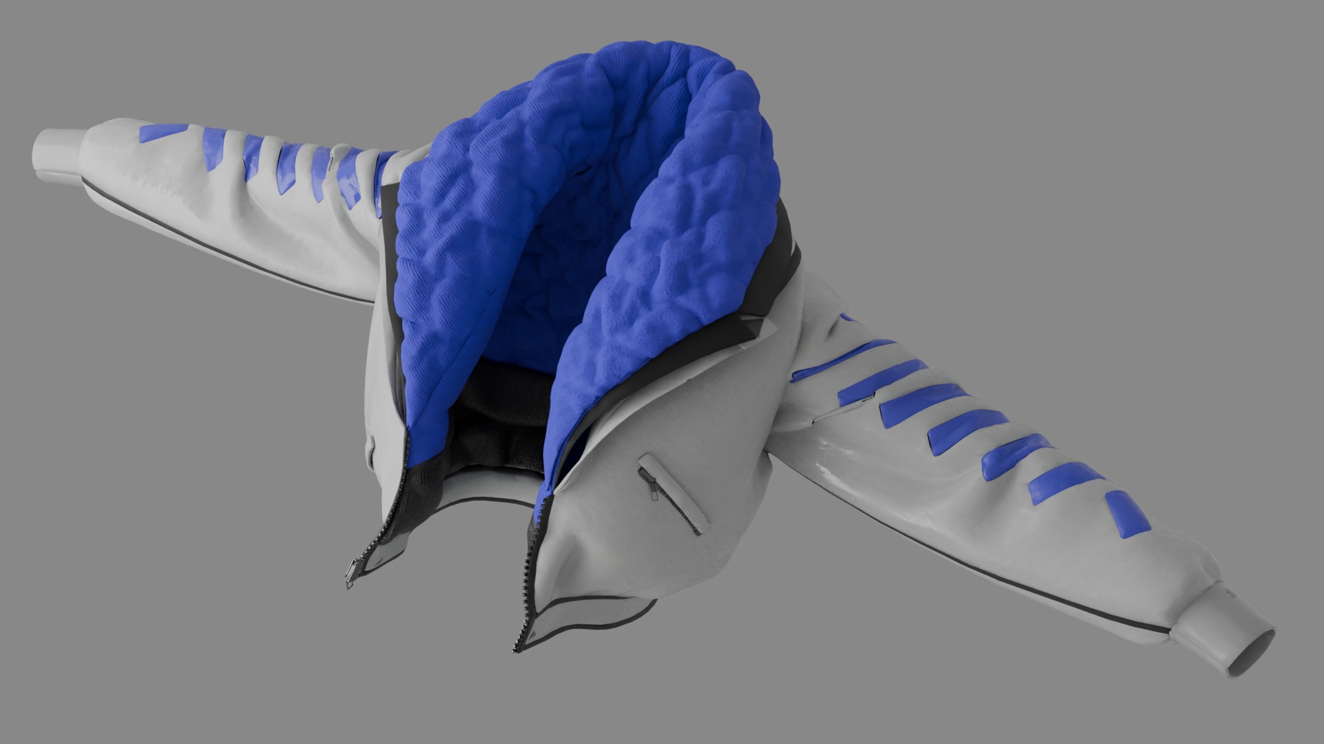 Racing Jacket with Japanese Symbol GLB FBX OBJ mtl 3D Model Low-poly 3D model_4