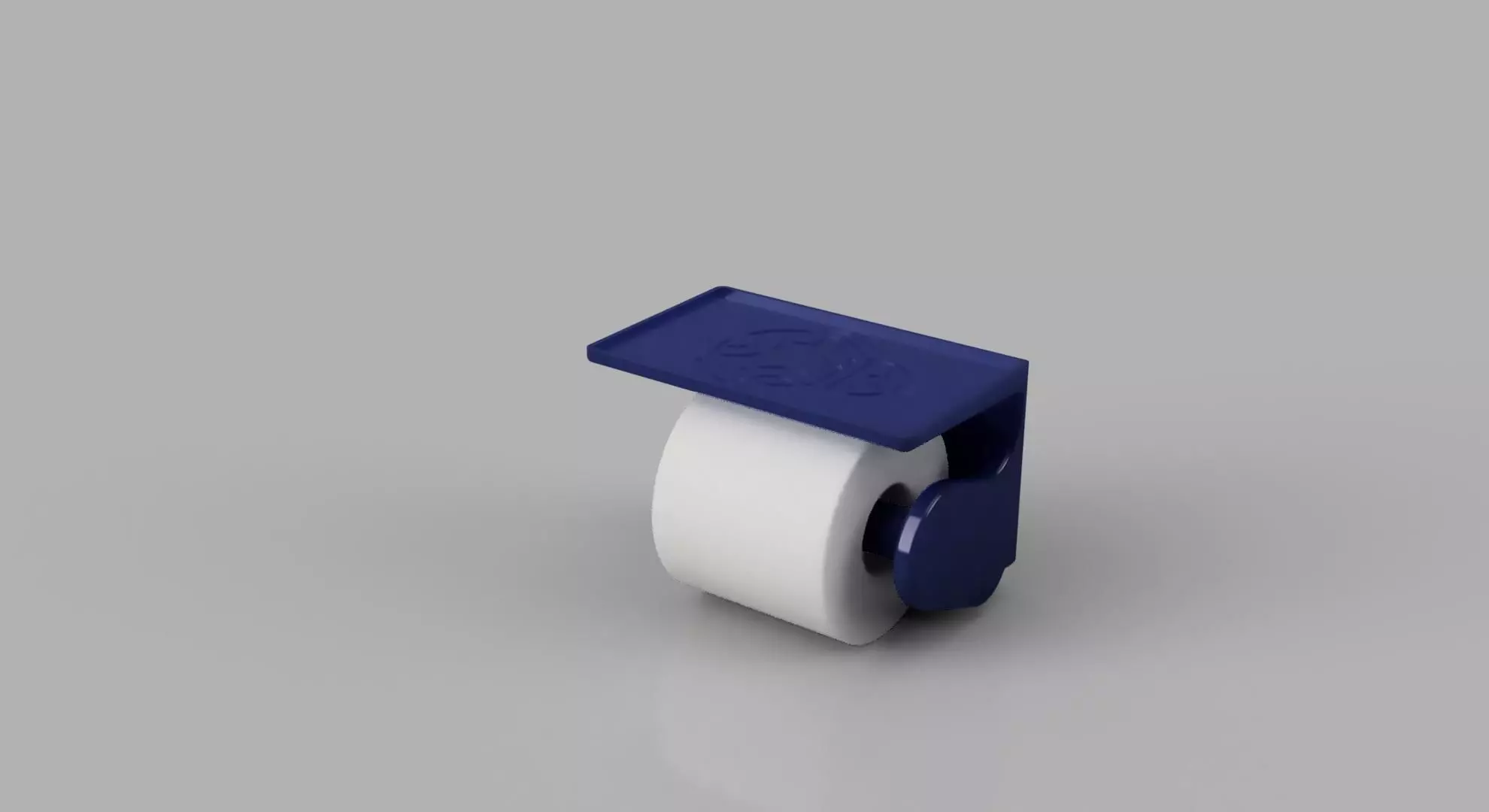 Android logo toilet paper holder with smartphone area 3D print model