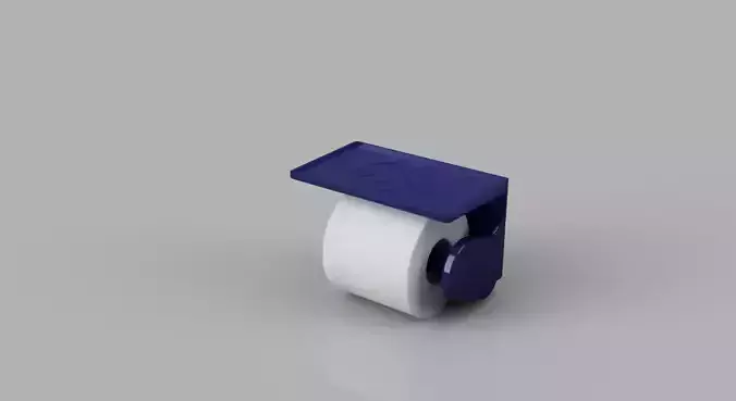 Android logo toilet paper holder with smartphone area 3D print model