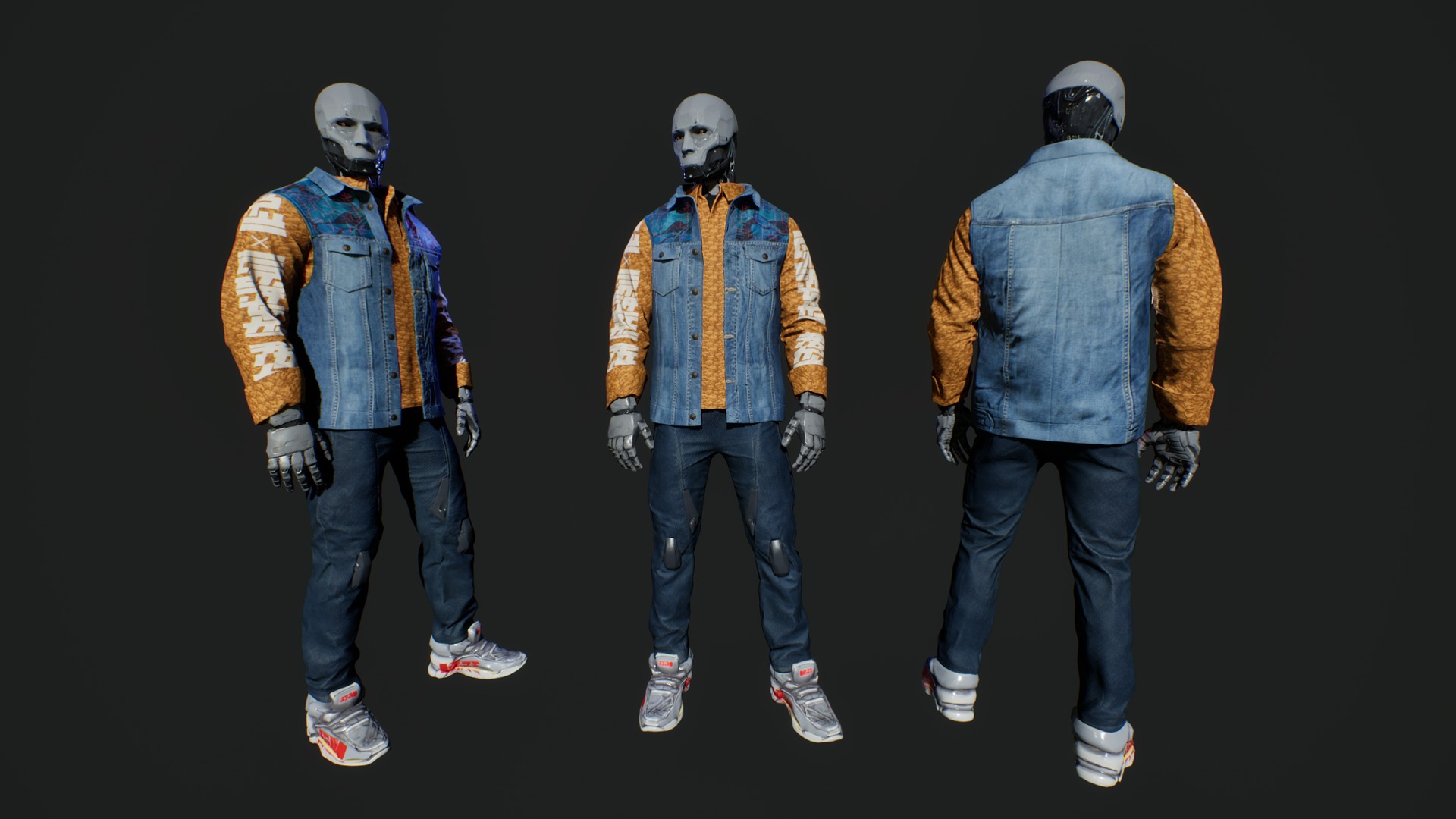 cyberpunk char1c Low-poly 3D model_3