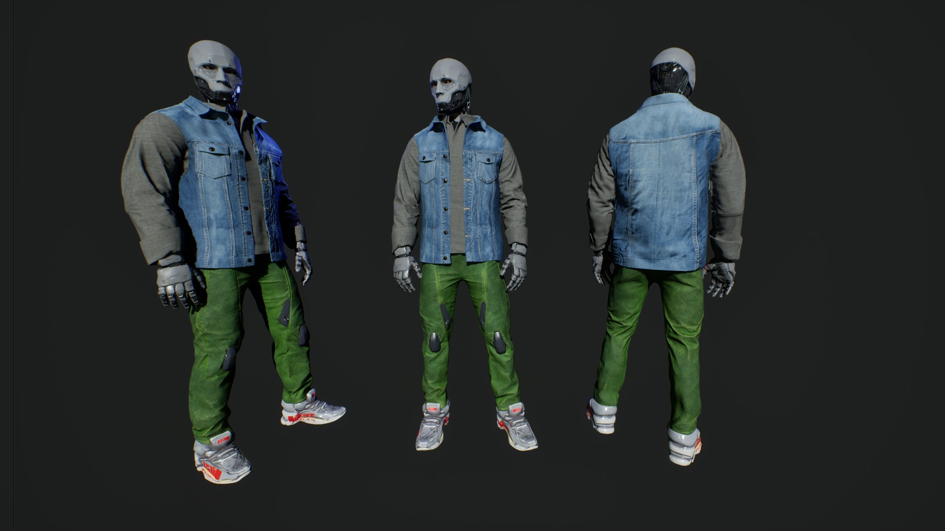 cyberpunk char1c Low-poly 3D model_4