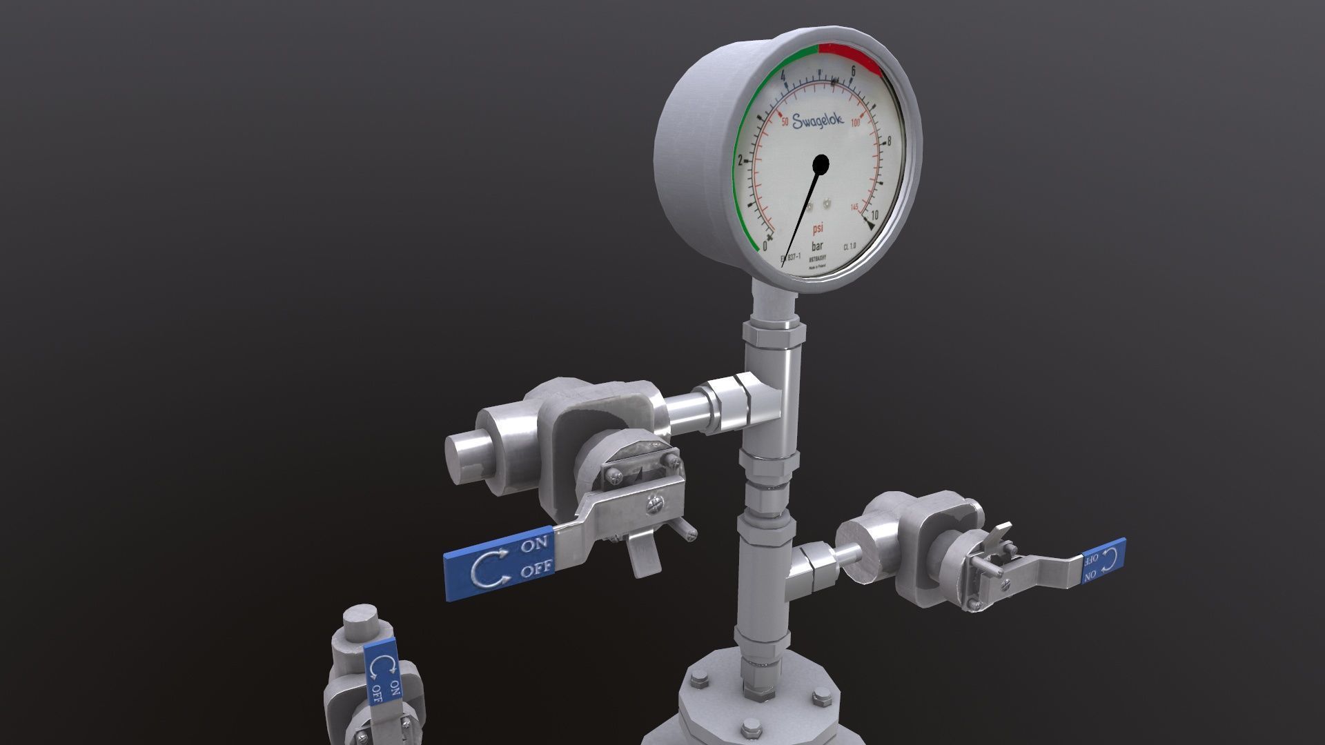 Fluid System Low-poly 3D model_5