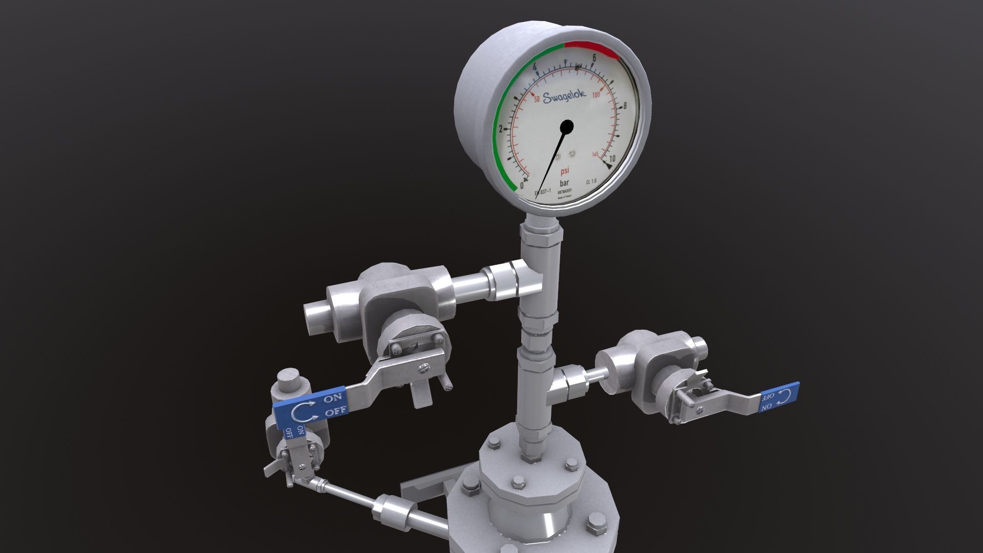 Fluid System Low-poly 3D model_4