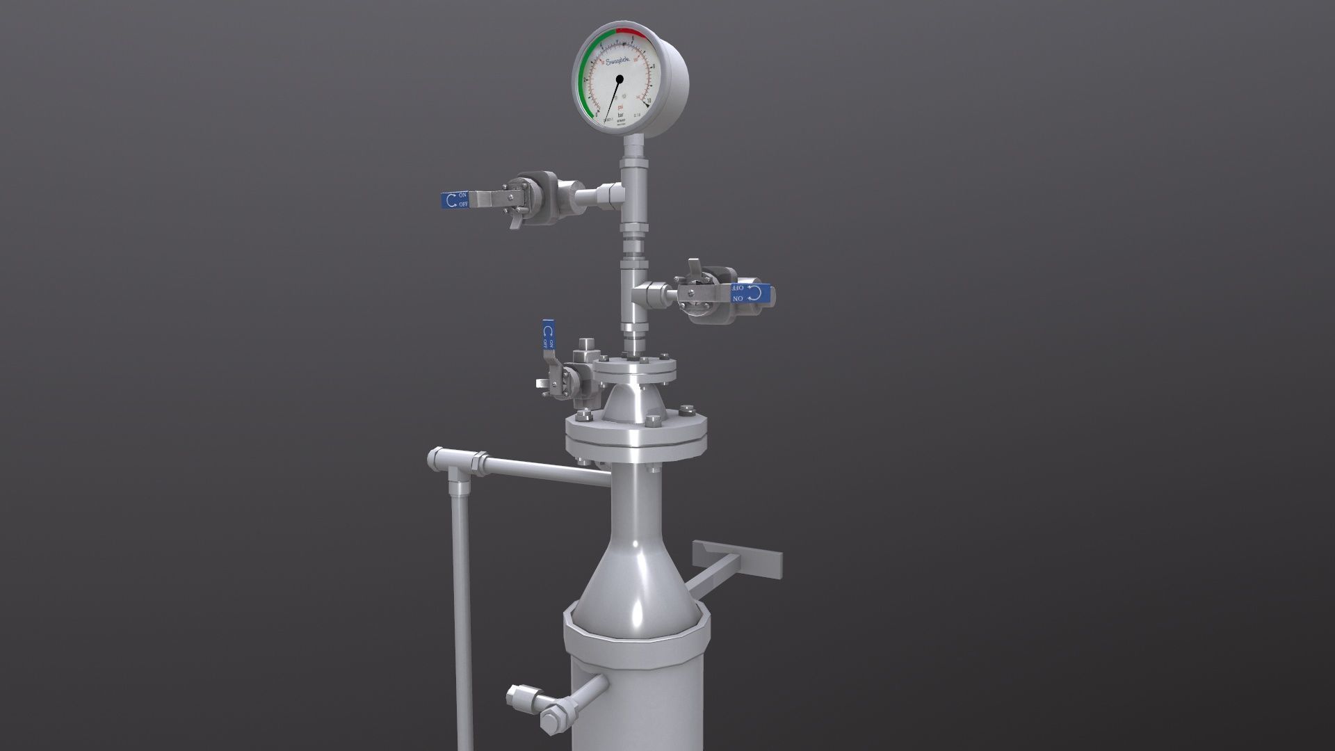 Fluid System Low-poly 3D model_12