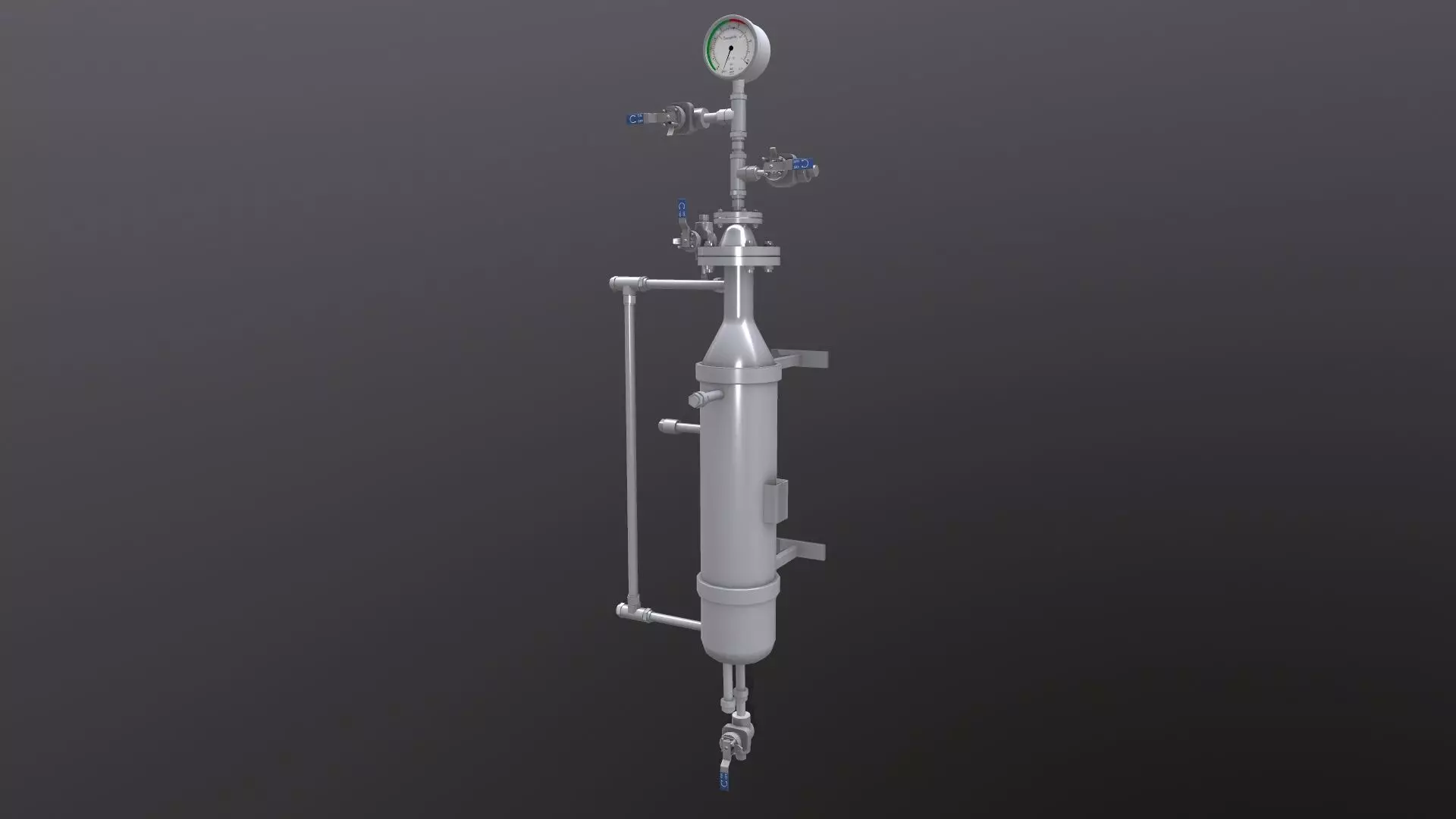 Fluid System Low-poly 3D model_0
