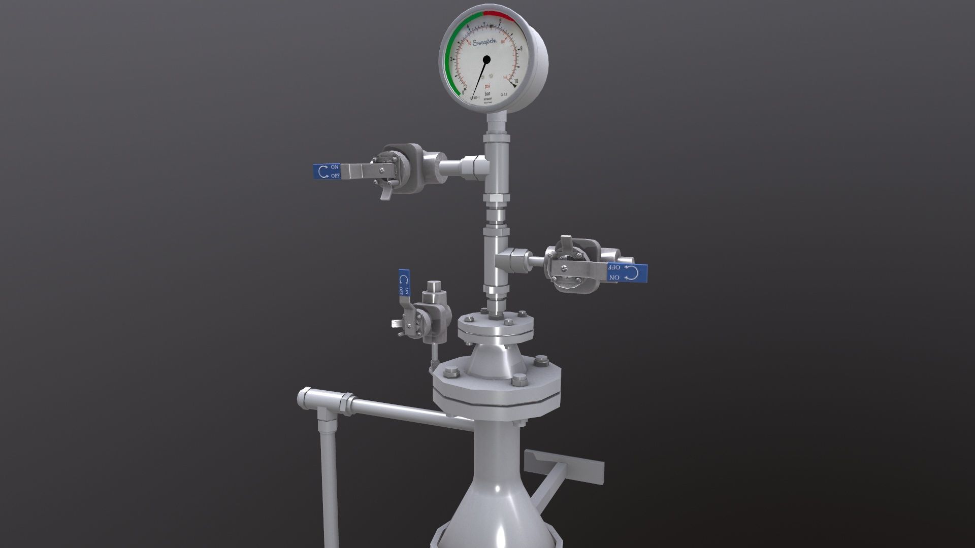 Fluid System Low-poly 3D model_2